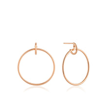 Load image into Gallery viewer, Rose Gold Front Hoop Earrings