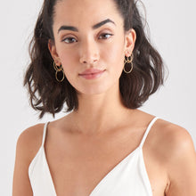 Load image into Gallery viewer, Gold Double Circle Front Earrings