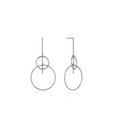 Load image into Gallery viewer, Silver Solid Drop Earrings