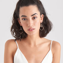 Load image into Gallery viewer, Silver Solid Drop Earrings