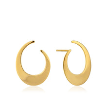 Load image into Gallery viewer, Gold Oval Twist Earrings