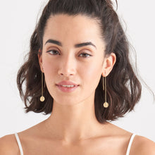 Load image into Gallery viewer, Gold Roman Empress Threader Earrings