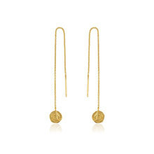 Load image into Gallery viewer, Gold Deus Threader Earrings
