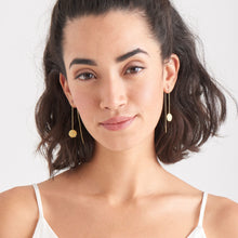 Load image into Gallery viewer, Gold Deus Threader Earrings