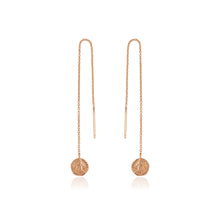 Load image into Gallery viewer, Rose Gold Deus Threader Earrings