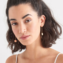 Load image into Gallery viewer, Rose Gold Deus Threader Earrings