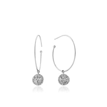 Load image into Gallery viewer, Silver Boreas Hoop Earrings