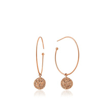 Load image into Gallery viewer, Rose Gold Boreas Hoop Earrings