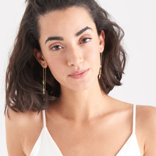 Load image into Gallery viewer, Gold Helix Threader Earrings