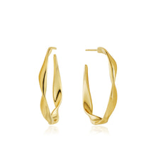 Load image into Gallery viewer, Gold Twist Hoop Earrings