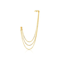 Load image into Gallery viewer, Gold Draping Swing Ear Cuff