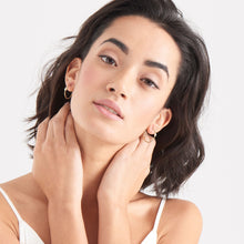 Load image into Gallery viewer, Opal Color Raindrop Gold Hoop Earrings