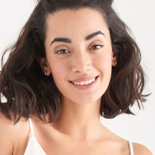 Load image into Gallery viewer, Silver Twist Mini Hoop Earrings