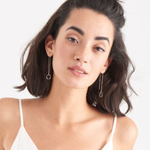 Load image into Gallery viewer, Silver Swirl Threader Earrings