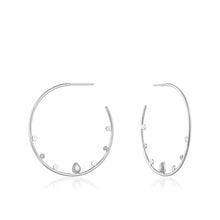 Load image into Gallery viewer, Silver Dream Open Hoop Earrings