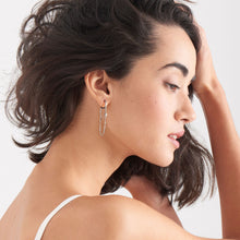 Load image into Gallery viewer, Silver Bohemia Chain Drop Mini Hoops