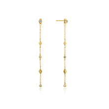 Load image into Gallery viewer, Gold Bohemia Shimmer Drop Earrings