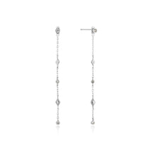 Load image into Gallery viewer, Silver Bohemia Shimmer Drop Earrings