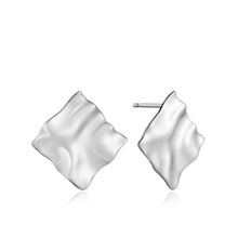Load image into Gallery viewer, Silver Crush Square Stud Earrings