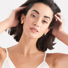 Load image into Gallery viewer, Gold Crush Disc Solid Drop Earrings