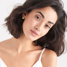 Load image into Gallery viewer, Gold Crush Mini Square Stud Earrings