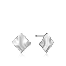 Load image into Gallery viewer, Silver Crush Mini Square Stud Earrings