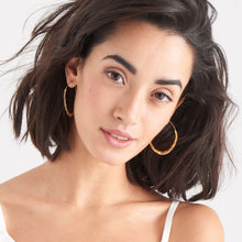 Load image into Gallery viewer, Gold Crush Hoop Earrings