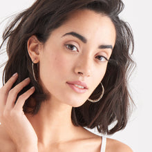 Load image into Gallery viewer, Silver Crush Hoop Earrings