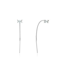 Load image into Gallery viewer, Silver Glow Solid Drop Earrings