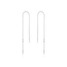 Load image into Gallery viewer, Silver Glow Threader Earrings