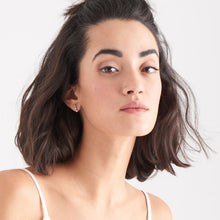 Load image into Gallery viewer, Silver Cluster Huggie Earrings