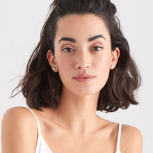 Load image into Gallery viewer, Silver Glow Bar Stud Earrings