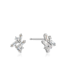 Load image into Gallery viewer, Silver Cluster Stud Earrings