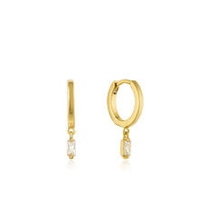 Load image into Gallery viewer, Gold Glow Huggie Hoops