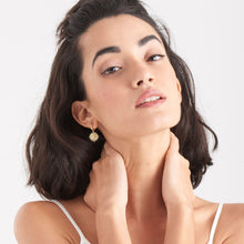 Load image into Gallery viewer, Gold Victory Goddess Mini Hoop Earrings