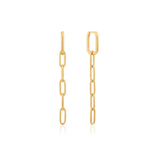 Load image into Gallery viewer, Gold Cable Link Drop Earrings