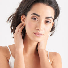 Load image into Gallery viewer, Silver Cable Link Drop Earrings