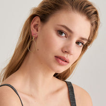 Load image into Gallery viewer, Gold Cable Link Hoop Earrings