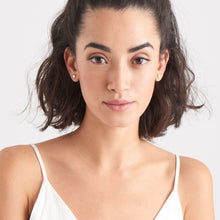 Load image into Gallery viewer, Gold Mother Of Pearl Stud Earrings