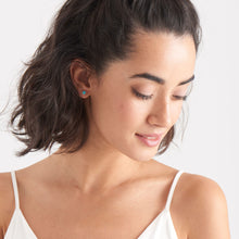 Load image into Gallery viewer, Silver Turquoise Stud Earrings