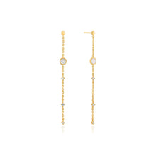 Load image into Gallery viewer, Gold Mother Of Pearl Drop Earrings