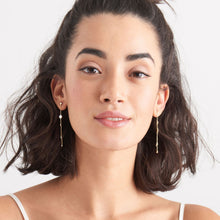 Load image into Gallery viewer, Gold Mother Of Pearl Drop Earrings