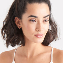 Load image into Gallery viewer, Silver Sparkle Huggie Hoops