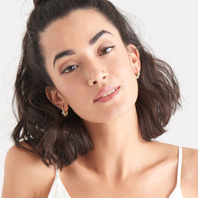 Load image into Gallery viewer, Gold Mini Disc Huggie Hoops