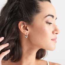 Load image into Gallery viewer, Silver Mini Disc Huggie Hoops