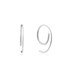 Load image into Gallery viewer, Silver Twist Through Earrings