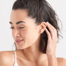 Load image into Gallery viewer, Silver Dot Ear Jackets With Lobe Hook