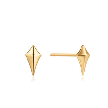 Load image into Gallery viewer, Gold Diamond Shape Stud Earrings