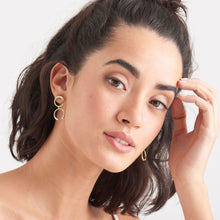 Load image into Gallery viewer, Gold Luxe Double Curve Earrings