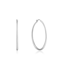 Load image into Gallery viewer, Silver Luxe Hoop Earrings